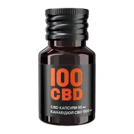 CBD капсули 1500 мг, 30 капсул по 50 мг 