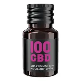 CBD капсули 3000 мг, 30 капсул по 100 мг