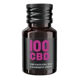 CBD капсули 3000 мг, 30 капсул по 100 мг