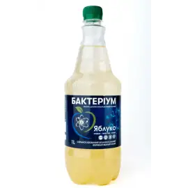Пробіотичний напій Bacterium зі смаком яблука, 1 л в PET пляшці