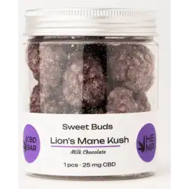 CBD Цукерки-бутони "Lions Mane Kush" , 250 мг КБД, 5 г їжовика гребінчастого, 10 шт