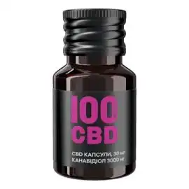 CBD капсули 3000 мг, 30 капсул по 100 мг