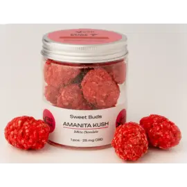 CBD Цукерки-бутони "Amanita Kush", 250мг КБД, 5 г мухомору, 10 шт