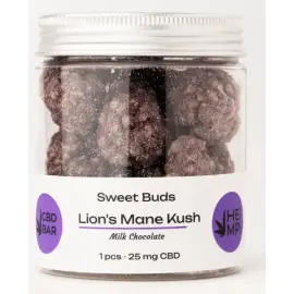 CBD Цукерки-бутони "Lions Mane Kush" , 250 мг КБД, 5 г їжовика гребінчастого, 10 шт