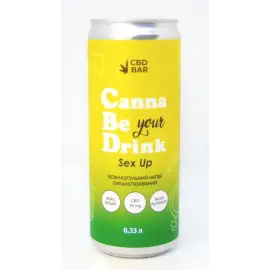 CBD Лимонад CannaBeDrink Sex Up, манго-персик, 50 мг CBD, мака перуанская, 330 мл
